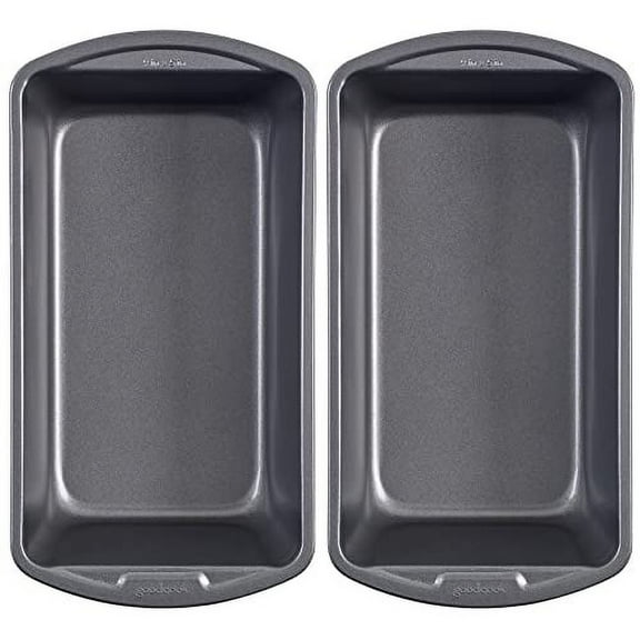 GoodCook 9 x 5 Steel Loaf Pan, 2pk,Gray