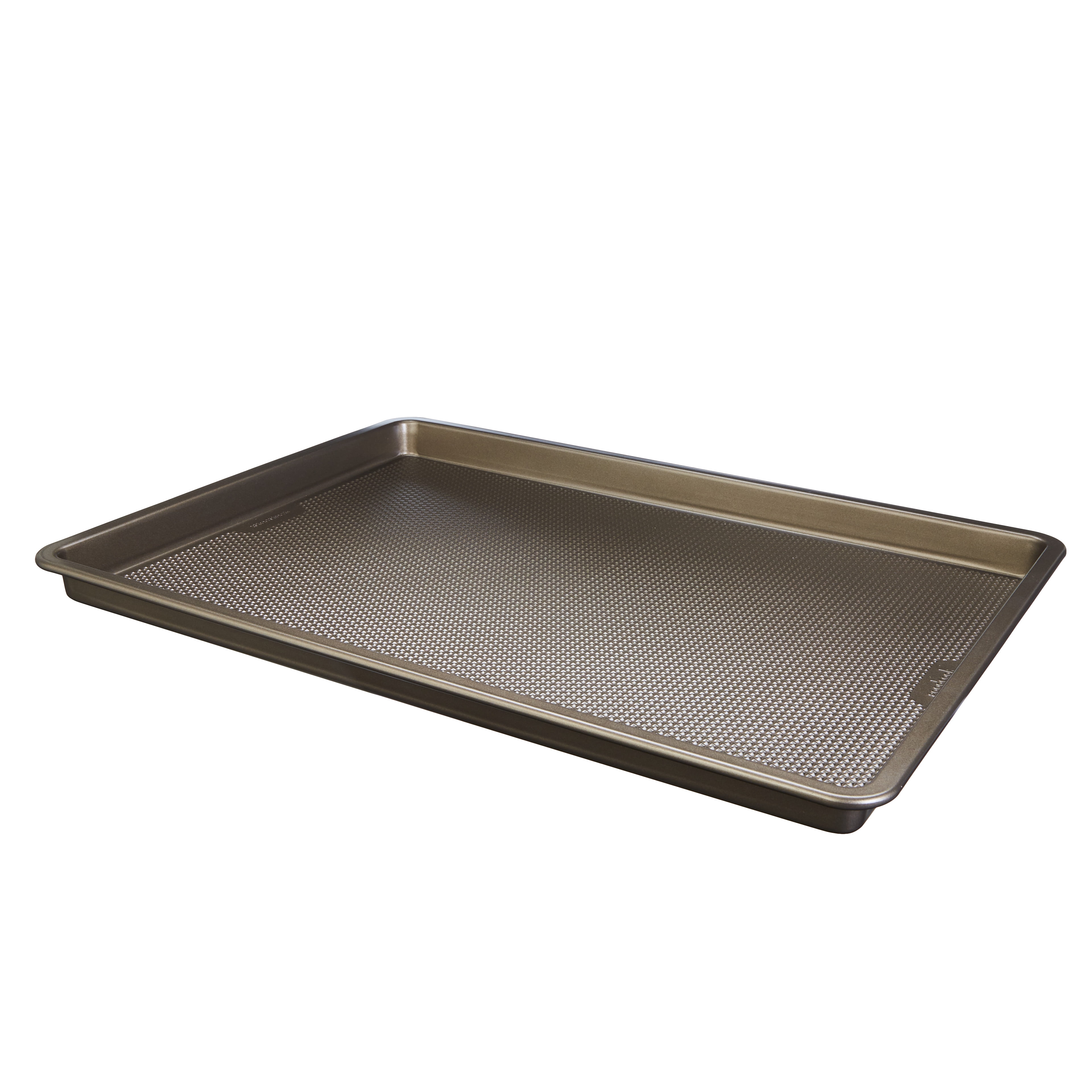 GoodCook Best Bake Nonstick Textured Carbon Steel Divided Oblong Pan, 11 x  14, Bronze