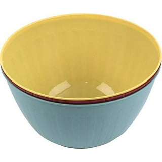 Tabletops Gallery Hobnail Style 4 Piece Blue Storm Stoneware Nesting Mixing  Bowl Set for Baking and Cooking