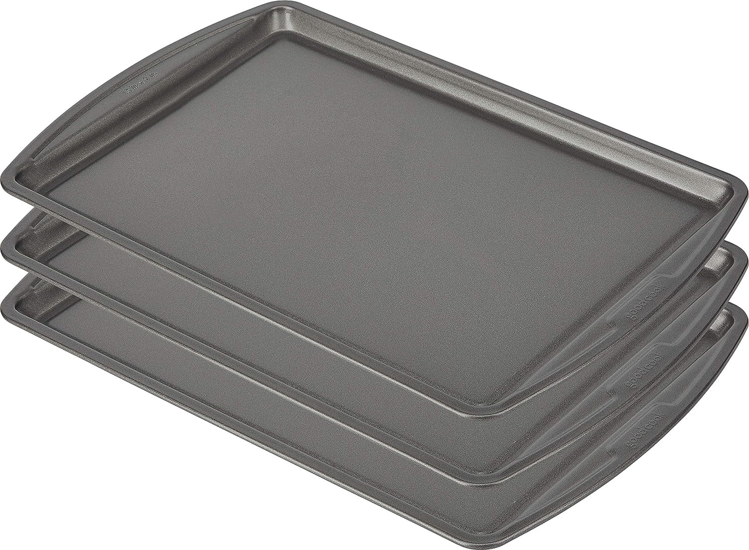 Mainstays Gray Covered Nonstick 17.3 x 12.5 x 1 Half Sheet Pan,  Multi-Purpose, Jelly Roll Pan