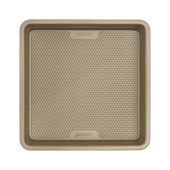 GoodCook BestBake Nonstick Textured Carbon Steel Square Pan, 9", Bronze