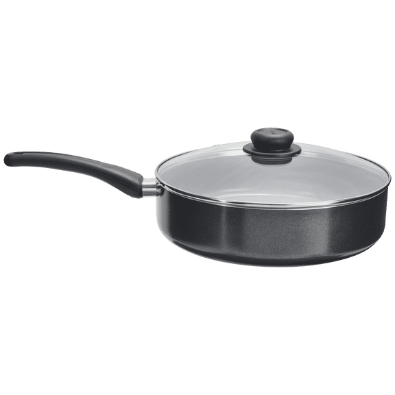 GoodCook Everyday Deep Saute Pan with Lid Ceramic Nonstick Aluminum Construction for Even Heating, 11.5-Inch, Black