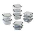 thumbnail image 1 of GoodCook 20-Piece BPA-Free Square Food Storage Container Set with Snap Lids, 1 of 18