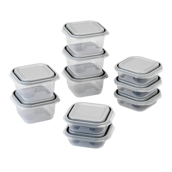 GoodCook 20-Piece Square Food Storage Container Set, Made Without BPA and Dishwasher Safe, Made for Family Meals and Easy Serving