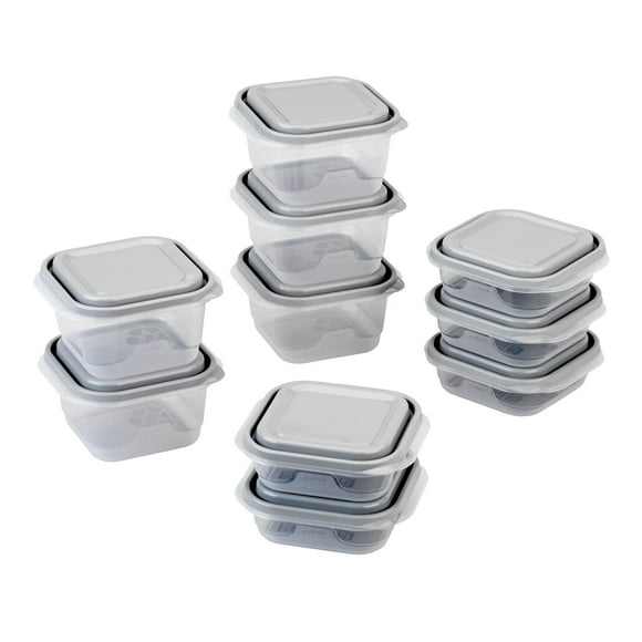 GoodCook 20-Piece BPA-Free Square Food Storage Container Set with Snap Lids