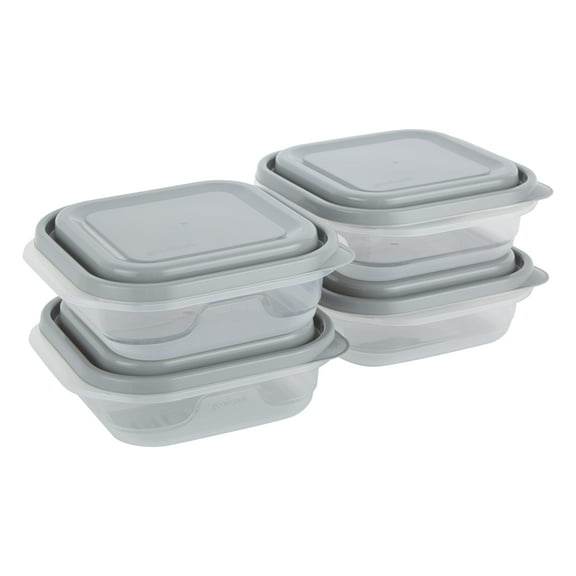 GoodCook 4 Pack Medium Square Food Storage Containers, Made Without BPA and Dishwasher Safe, 2.9 Cups Each, Best Used for Leftover Storage and Reheating