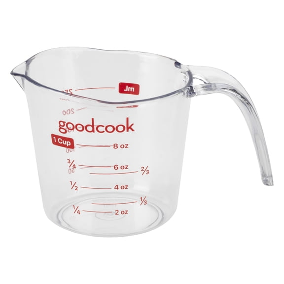 GoodCook Clear Liquid Measuring Cup, 1-Cup Capacity, Easy-to-Read Measurements