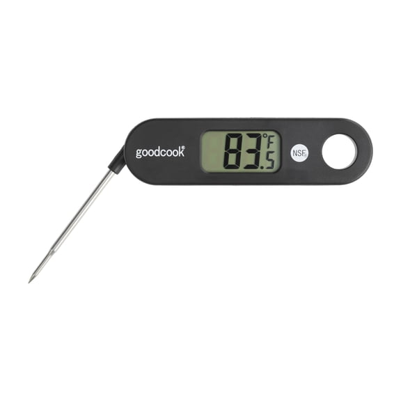 GoodCook Everyday NSF Certified Folding Digital Meat Thermometer, Black