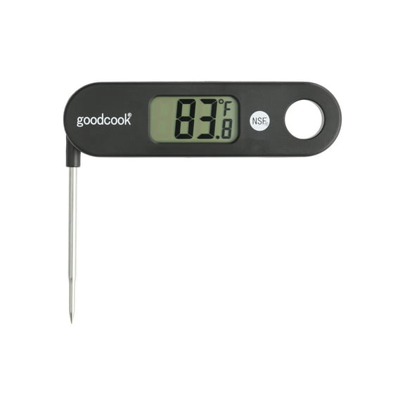 GoodCook Everyday NSF Certified Folding Digital Meat Thermometer, Black