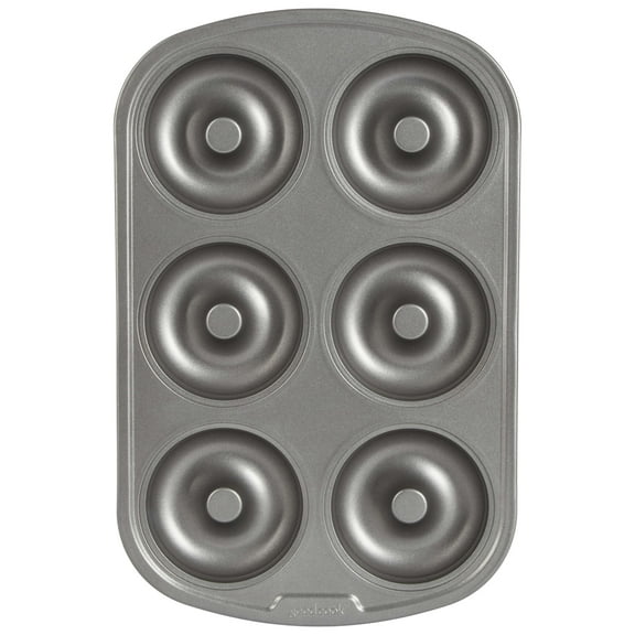 GoodCook Everyday Nonstick Carbon Steel Donut Pan, 6 Cavity