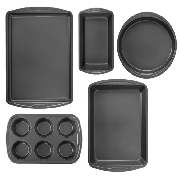 GoodCook Everyday Nonstick Steel 5pc Bakeware Set, Gray