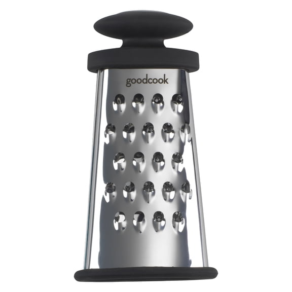 GoodCook Gourmet Mini Grater Stainless Steel 3 Grating Surfaces and Easy Grip Handle Non-Slip Base