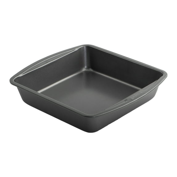 Nonstick Steel Cake Pan 8", Square, Gray, GoodCook