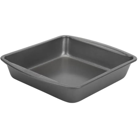 Nonstick Steel Cake Pan 8", Square, Gray, GoodCook
