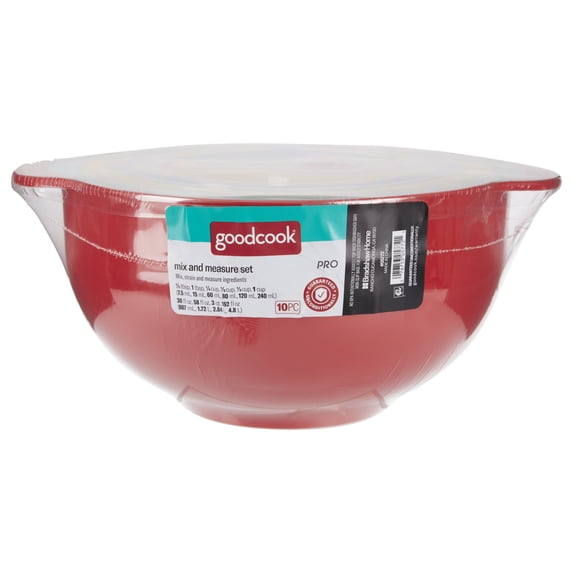 GoodCook PRO 10 Piece Set of Bowls, Colander, and Measuring Cup Set