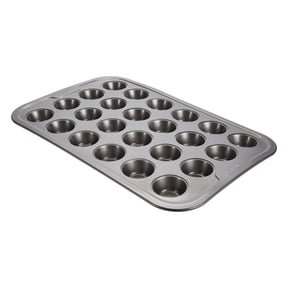 GoodCook PRO Nonstick Steel Mini Muffin Pan , 24 Cup, Gray