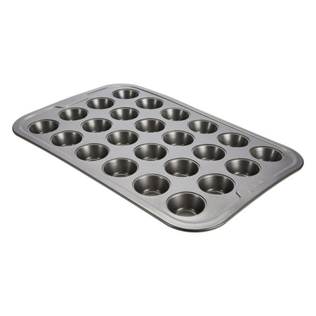 GoodCook PRO Nonstick Steel Mini Muffin Pan , 24 cup, Gray