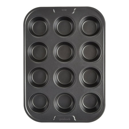 GoodCook PRO Nonstick Steel 12 Cup Muffin Pan Gray