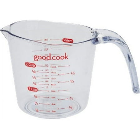 GoodCook PROfreshionals 2-Cup (500 mL) Plastic Measuring Cup, Clear/Red
