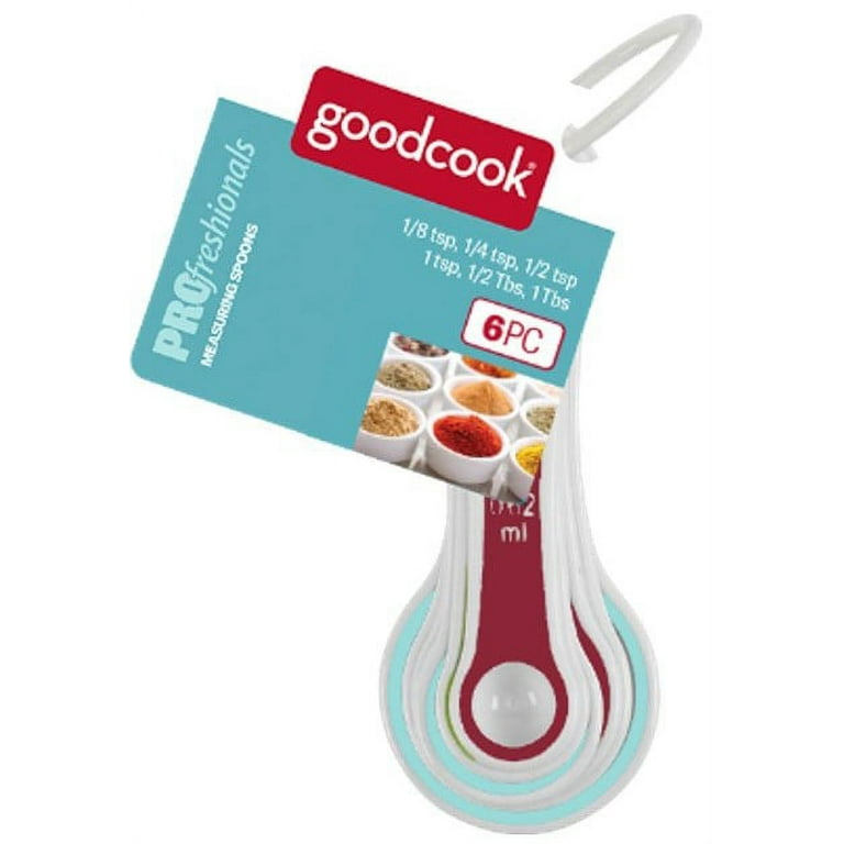 GoodCook PROfreshionals Easy-Read 6-Piece Plastic Measuring Spoon