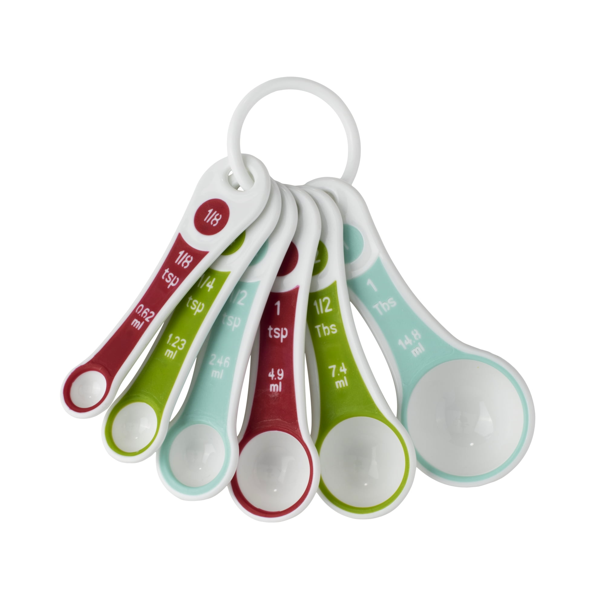 GoodCook PROfreshionals 6-Piece Plastic Measuring Spoon Set, Multicolor