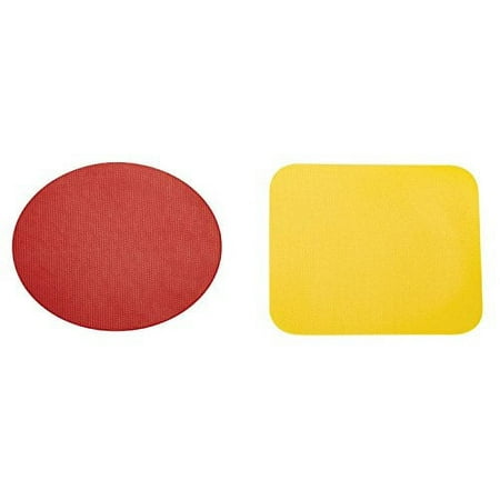GoodCook Pack of 2 Non-Slip Grip Rubber Pad Jar, Lid, and Bottle Cap Openers, Red/Yellow