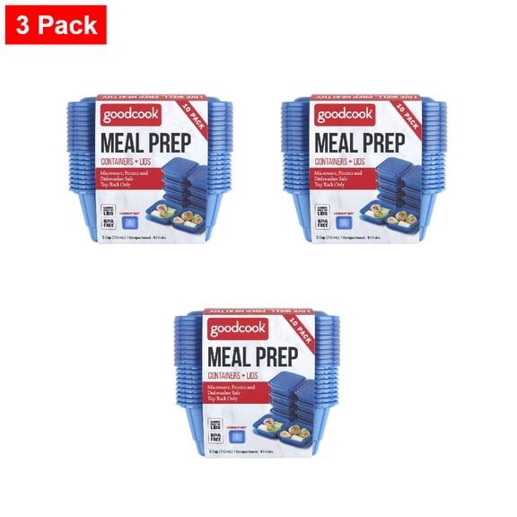 GoodCook Reusable Meal Prep Containers & Lids Multipack 10 CT - 3 Pack