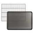 thumbnail image 1 of GoodCook Set of 2 Nonstick XL Cookie Sheet and XL Cooling Grid, Gray, 1 of 9