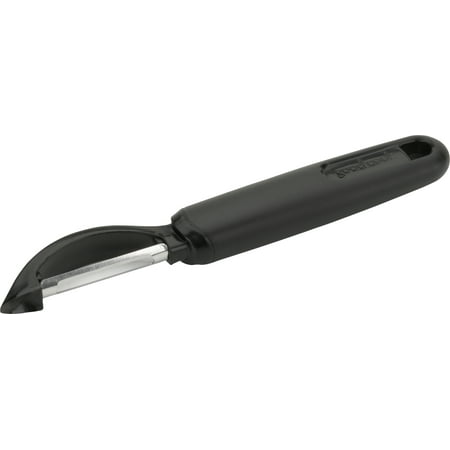 GoodCook Silver Plastic Fruit and Vegetable Stainless Steel Swivel Peeler with Eye Remover, Black