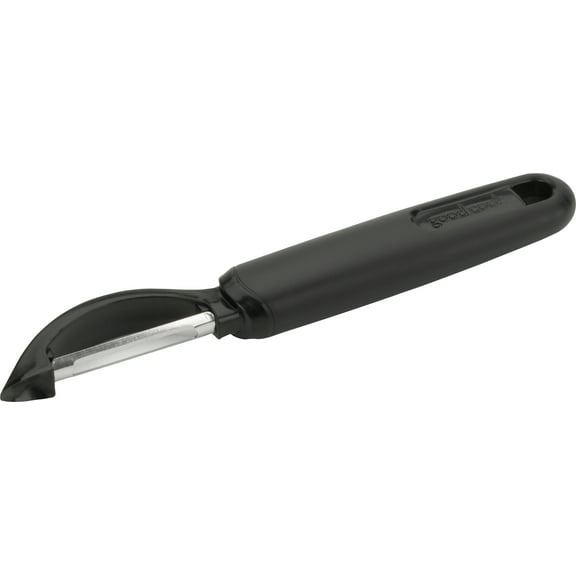 GoodCook Silver Plastic Fruit and Vegetable Stainless Steel Swivel Peeler with Eye Remover, Black