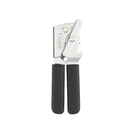 GoodCook Stainless Steel Manual Can Opener with Soft Grip Handles, Silver/Black