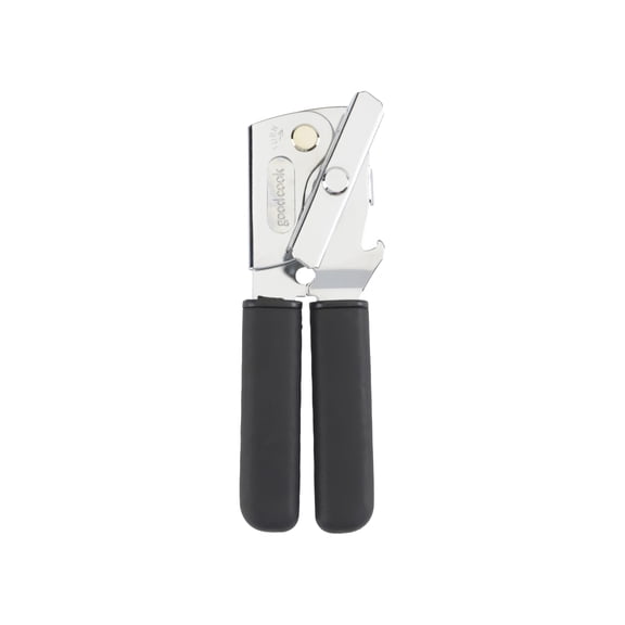 GoodCook Stainless Steel Manual Can Opener with Soft Grip Handles, Silver/Black