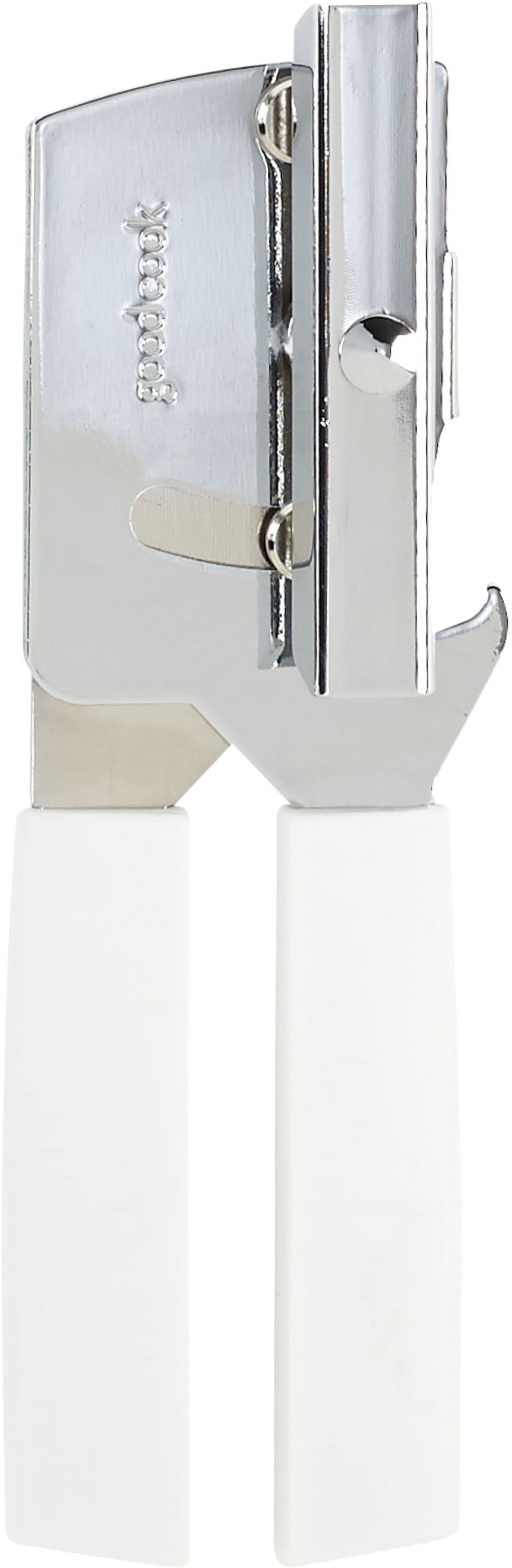 BRADSHAW Stainless Steel Manual Compact Can Opener, Silver and White, GoodCook