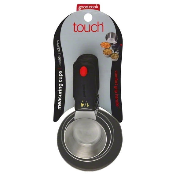 GoodCook Touch 4-Piece Stainless Steel Measuring Cup Set
