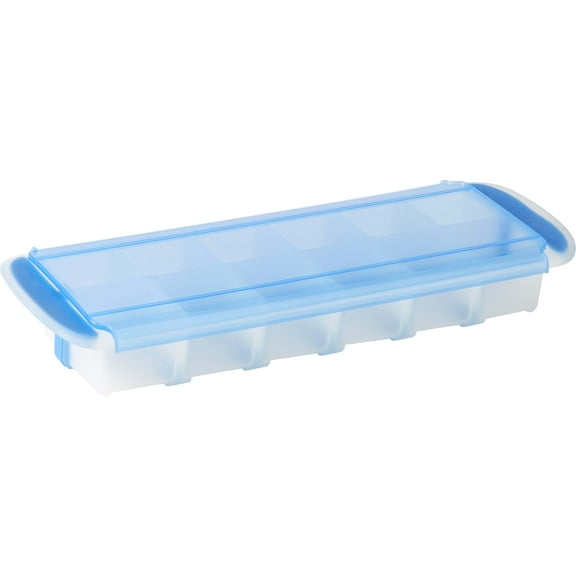 GoodCook Touch Prep and Freeze Ice Tray, 2-oz. Cubes, Stackable with Slide-off Cover