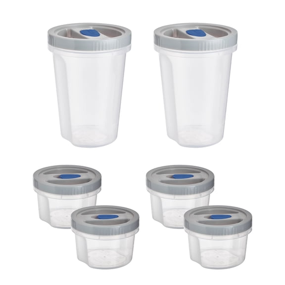 GoodCook Twister 12-Piece Food Storage Container Set, Made Without BPA, Dishwasher Safe, Refrigerator Organization