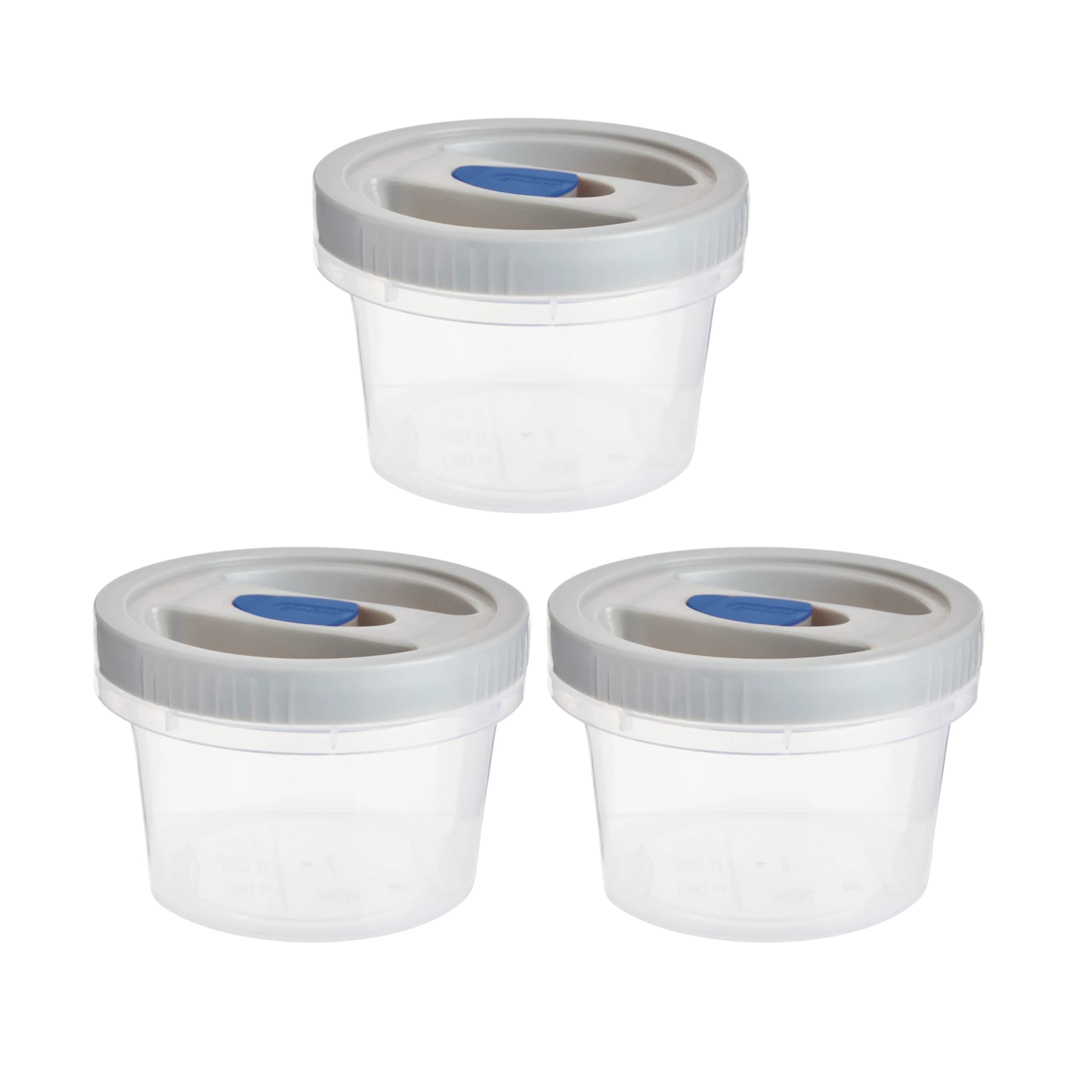 GoodCook Twister 6 Piece 16oz Food Storage Container Set with Vented Lids Made without BPA