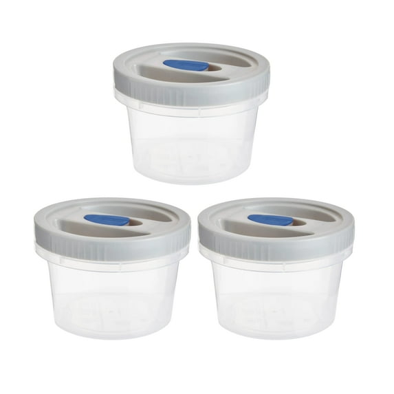 GoodCook Twister 6 Piece 16oz Food Storage Container Set with Vented Lids Made without BPA