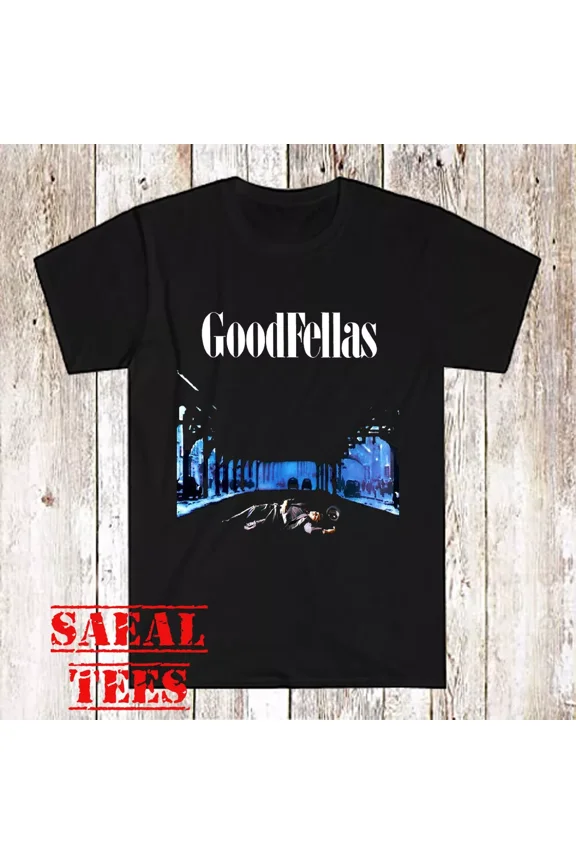 GoodFellas Men's Black T-Shirt Size S-5XL