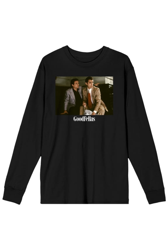 GoodFellas Tommy DeVito and Henry Hill Characters Men's Black Long Sleeve Tee-XL