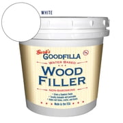 GoodFilla Heavy-Body Water-Based Wood & Grain Filler, White, Quart, 4lbs