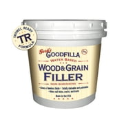 GoodFilla Trowel-Ready Water-Based Wood & Grain Filler, QUART, Alder