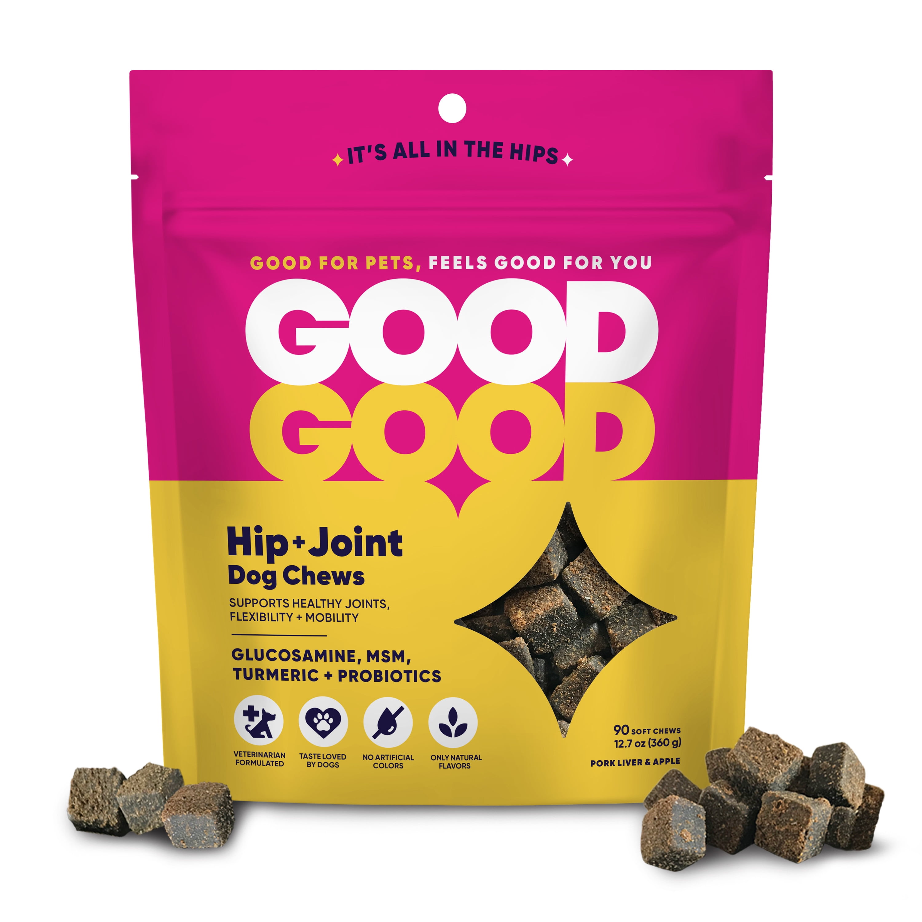 GoodGood Dog Supplement to Support Healthy Dogs, Hip + Joint, 90