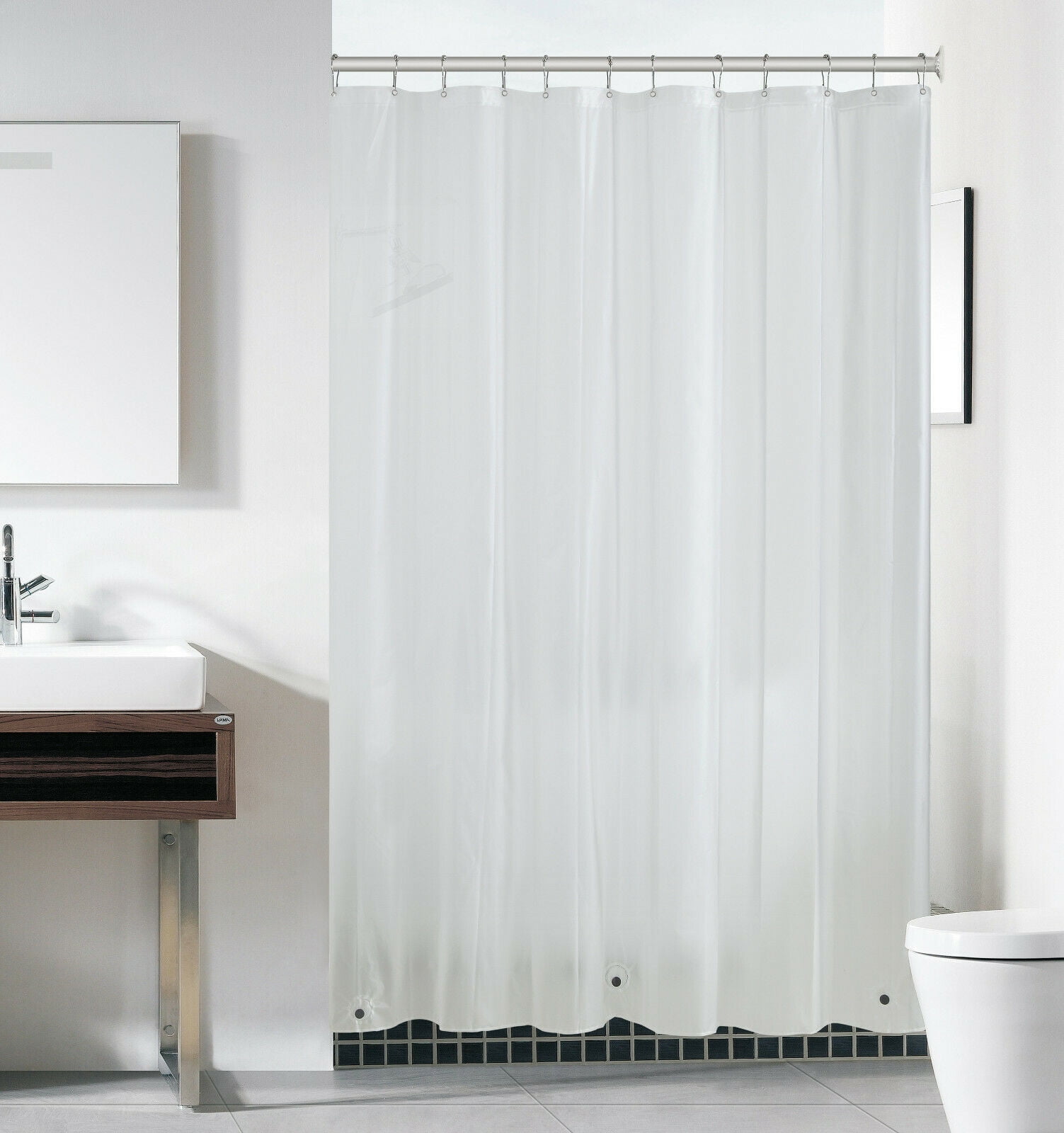 GoodGram Basic PEVA NonToxic, Mold & Mildew Resistant Lightweight