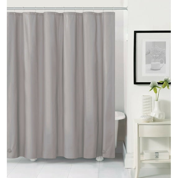GoodGram® Basics PEVA Non-Toxic, Mold & Mildew Resistant Lightweight Water Resistant Vinyl Shower Curtain Liner - Gray
