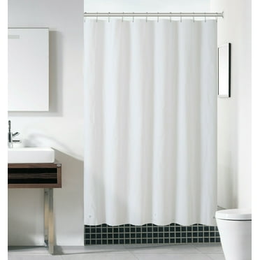 GoodGram® Basics PEVA Non-Toxic, Mold & Mildew Resistant Lightweight Water Resistant Vinyl Shower Curtain Liner - White