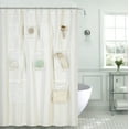 thumbnail image 1 of GoodGram Fabric Shower Curtain Liners With Mesh Pockets - Beige, 1 of 1