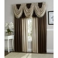 thumbnail image 1 of GoodGram Hyatt Window Treatment Set Coffee Bean & Beige Curtains, 54” x 84” (4 Panels), 1 of 1