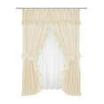 thumbnail image 1 of GoodGram Lauren Complete 5 Piece Attached Shower Curtain & Valance Set - Ivory, 1 of 1