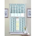 thumbnail image 1 of GoodGram Luxurious Turquoise Geometric Shabby 3 Piece Kitchen Curtain Tier & Valance Set, 1 of 1